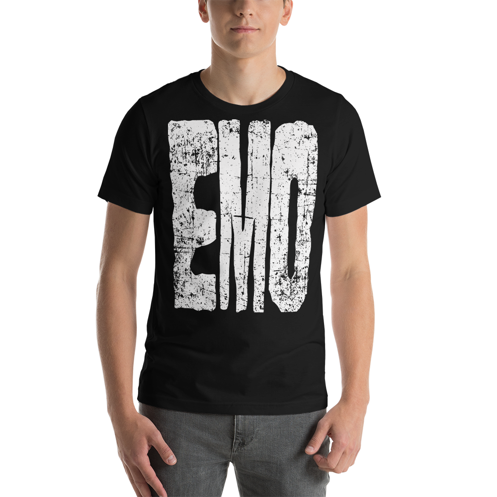 Emo Gay White Mens/Unisex Long Sleeve T-Shirt - Size Medium